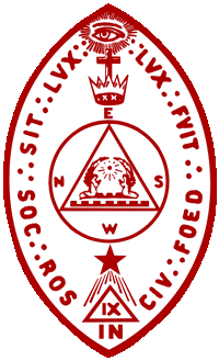 Rosicrucian rose-cross crest